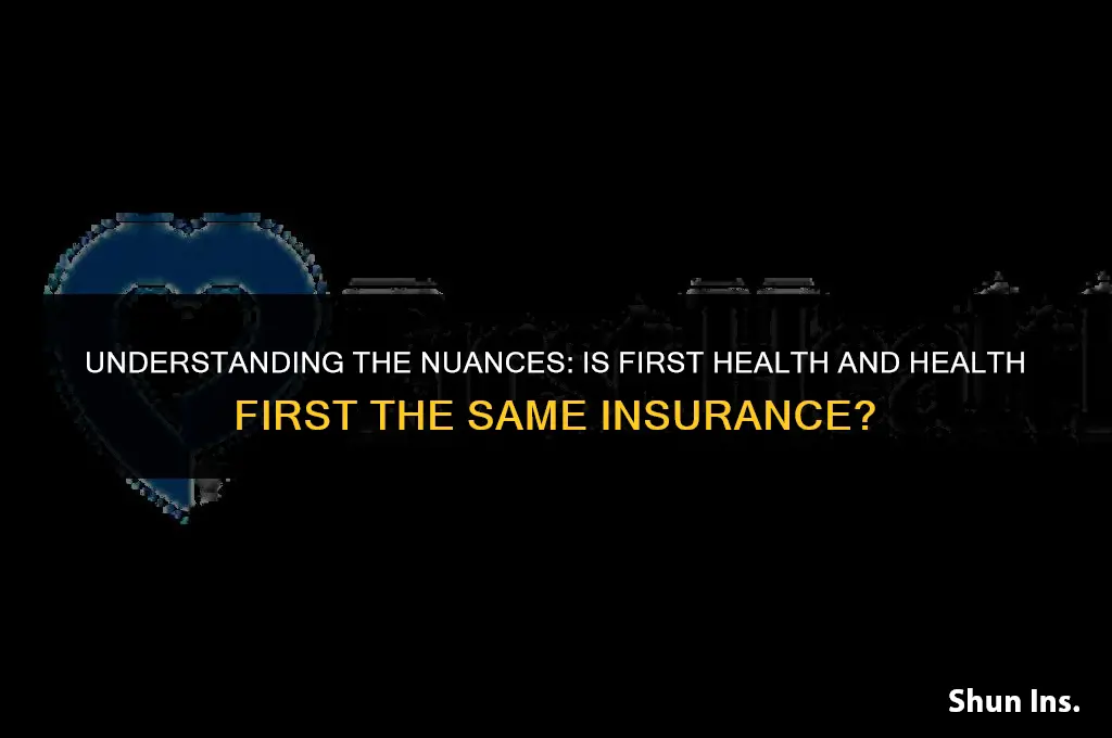 is first health and health first the same insurance