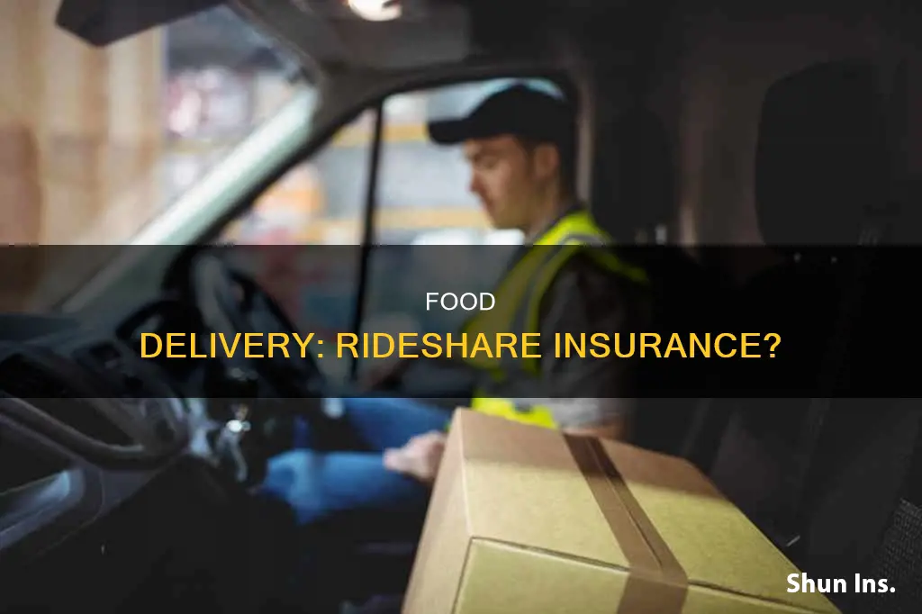 is food delivery considered rideshare insurance