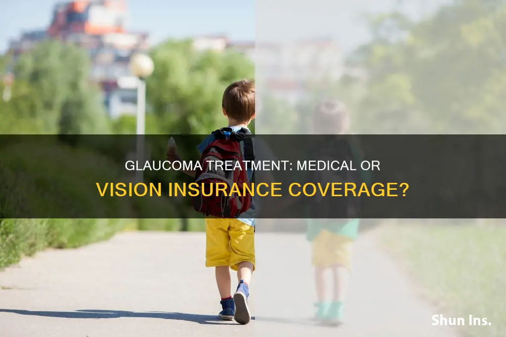 is glaucoma treatment paid by medical or vision insurance
