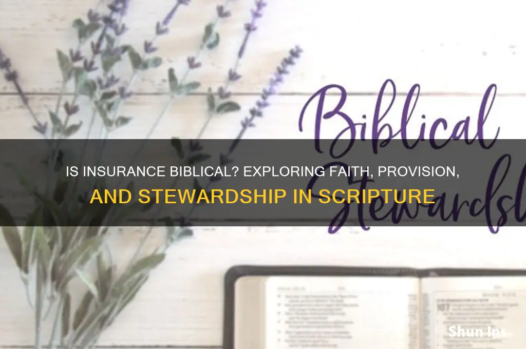 is having insurance biblical