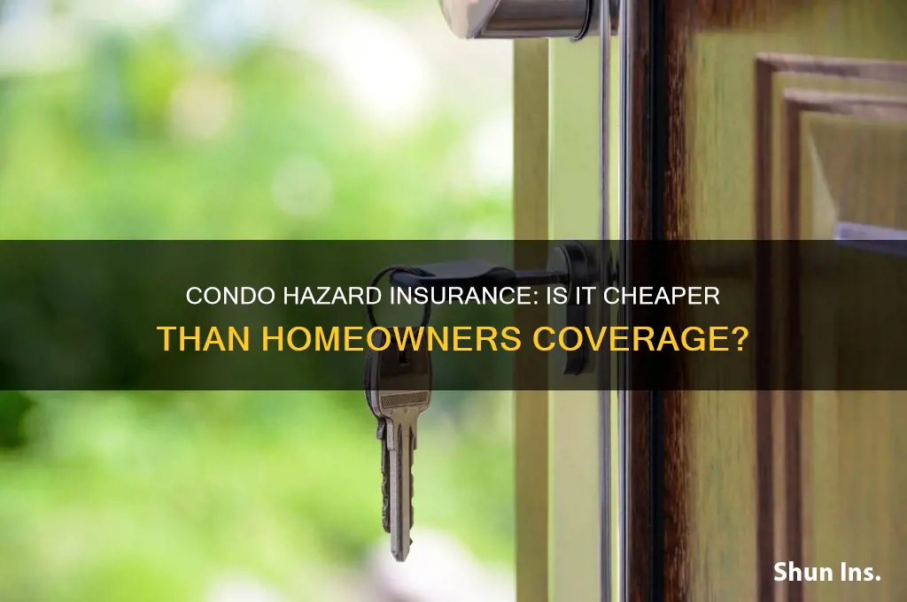 is hazard insurance less for condo