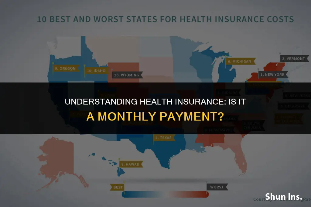 is health insurance a monthly payment