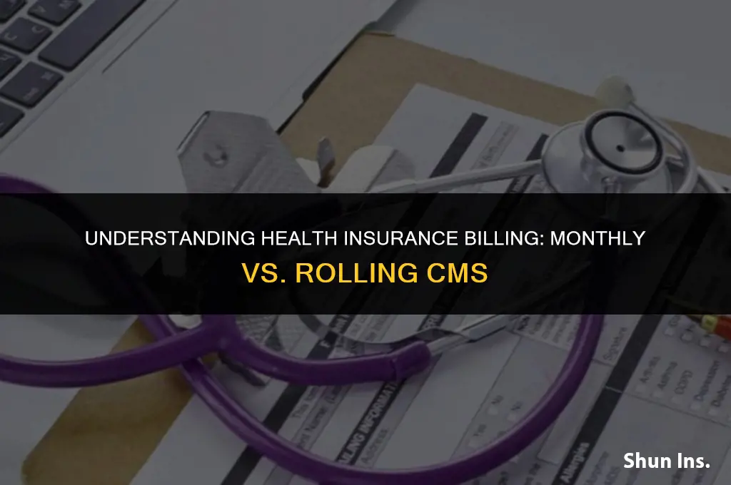 is health insurance billed monthly or rolling cms