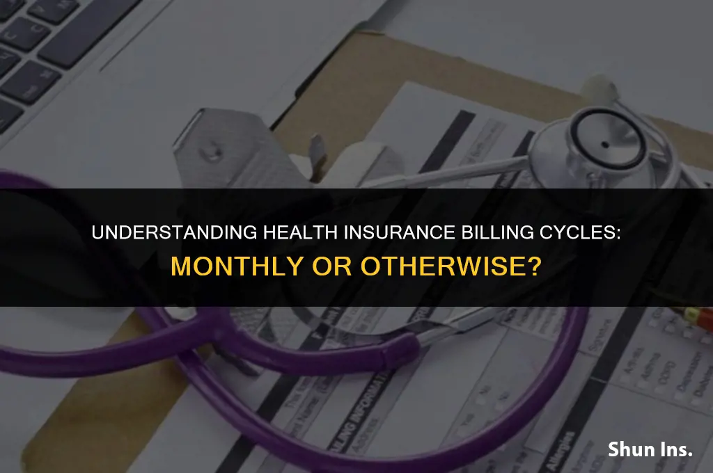 is health insurance billed monthly