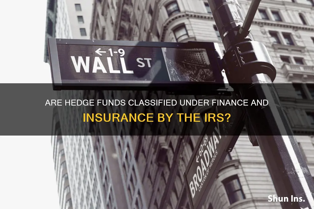 is hedge fund irs category finance and insurance