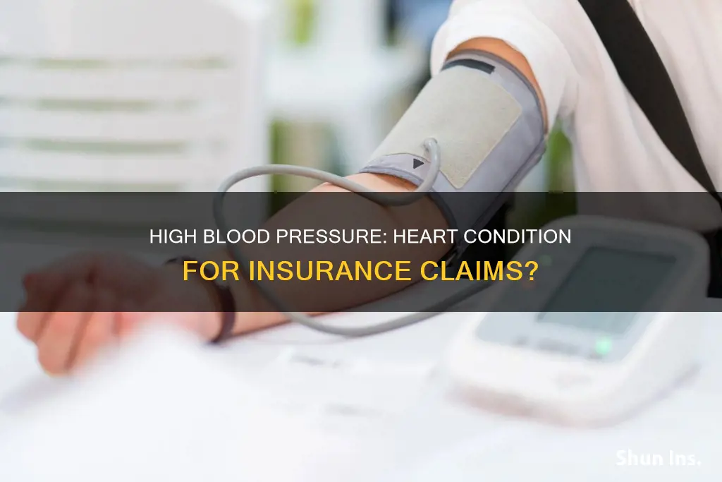 is high blood pressure a heart condition for insurance