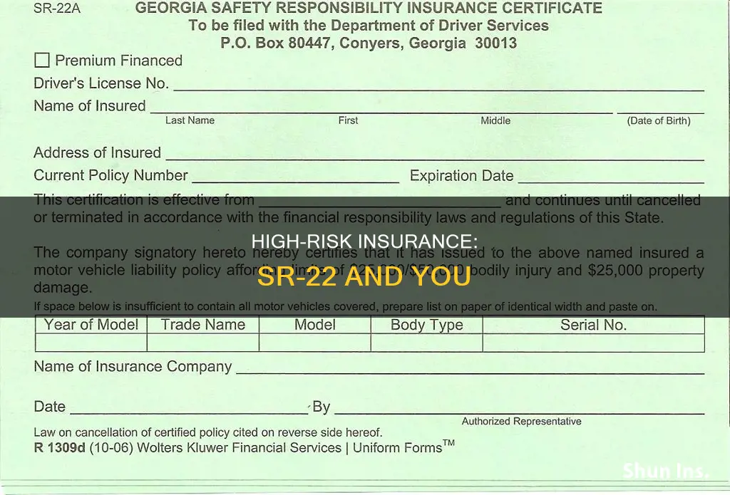 is high risk insurance sr 22