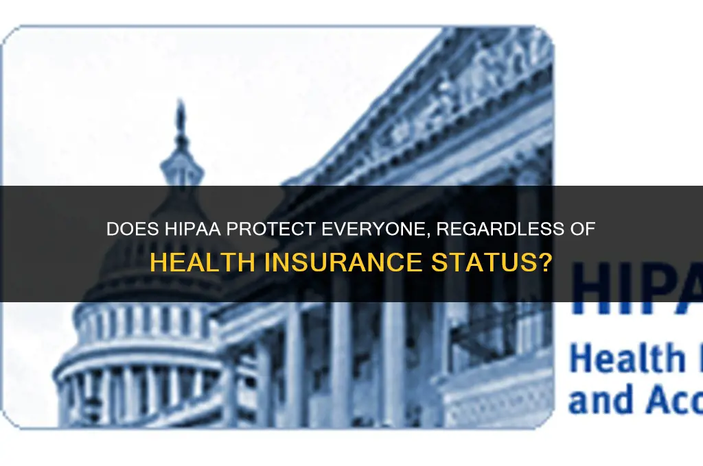 is hipaa only apply to people with health insurance
