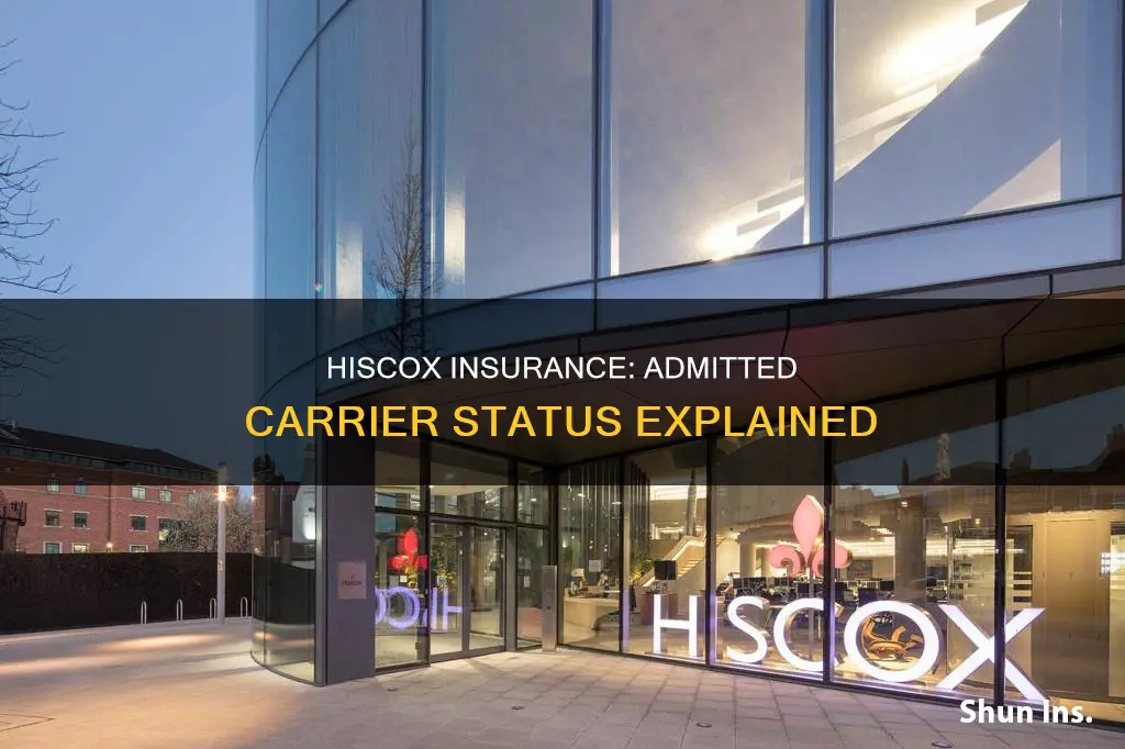 is hiscox insurance an admitted carrier