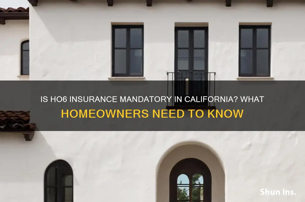 is ho6 insurance mandatory in california