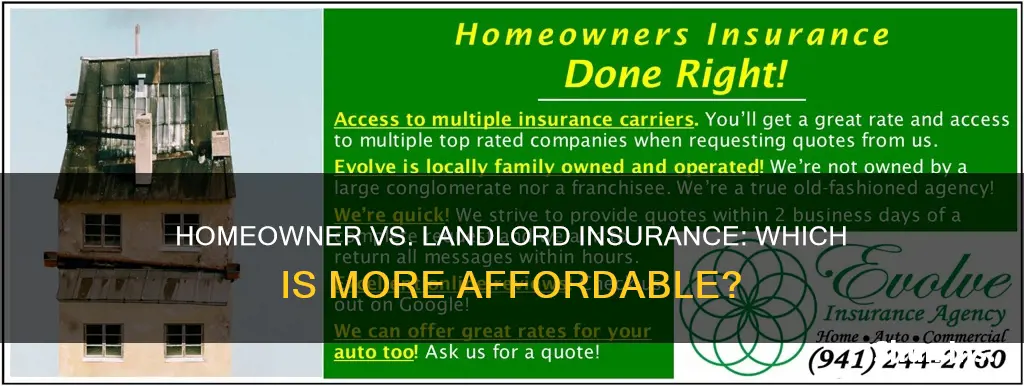is homeowners vs landlord insurance cheaper