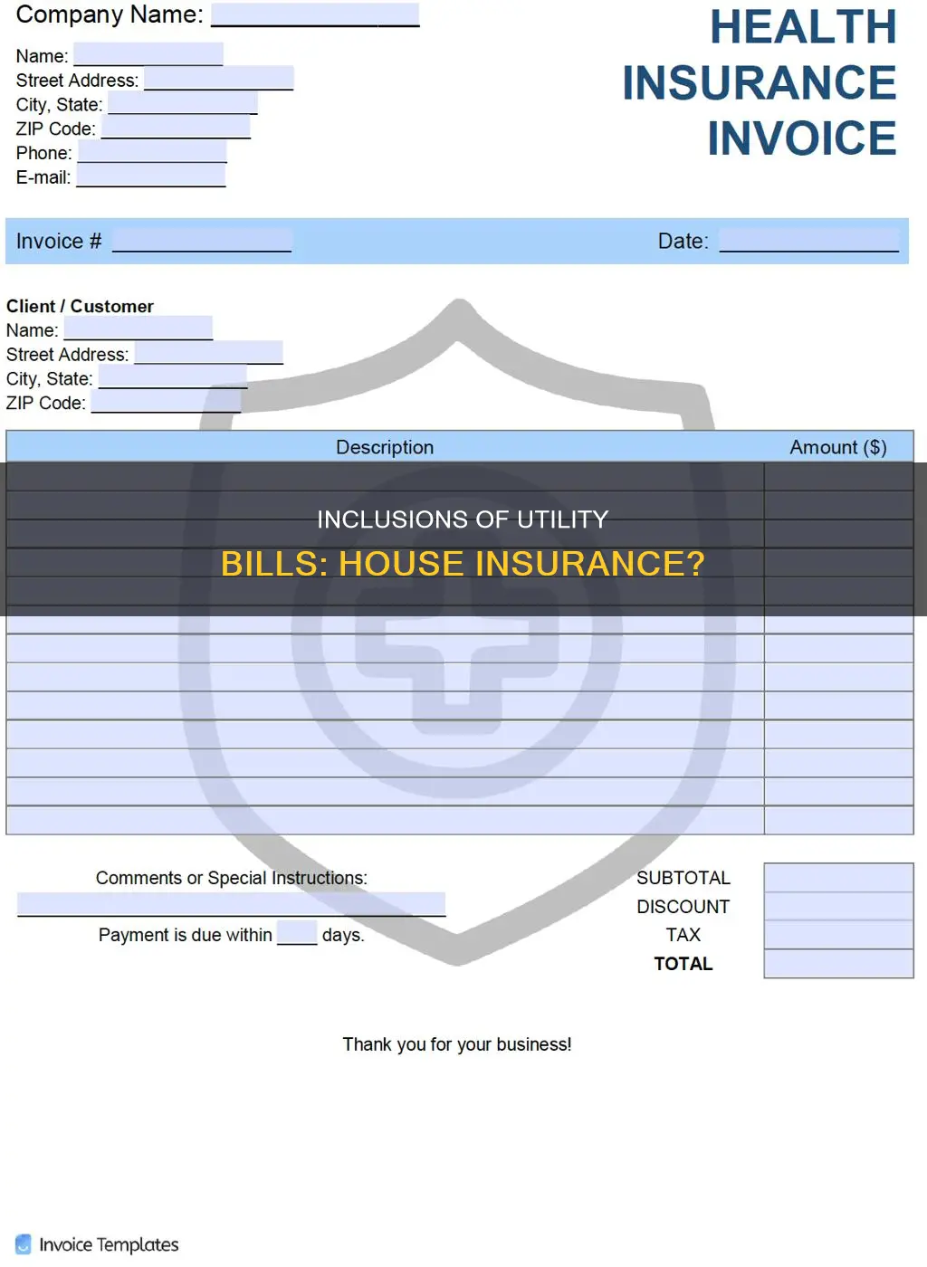 is house insurance considered a utility bill