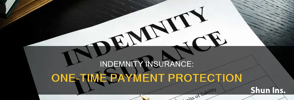 is indemnity insurance a one off payment