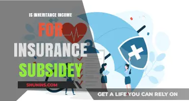 Is Inheritance Income Considered for Insurance Subsidy Eligibility?