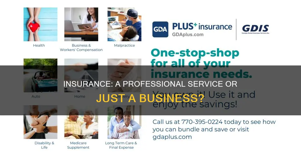 is insurance a professional service