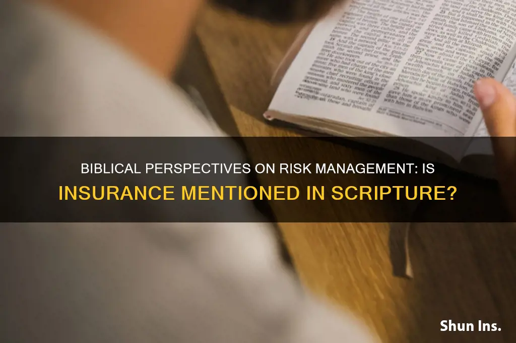 is insurance a thing in the bible