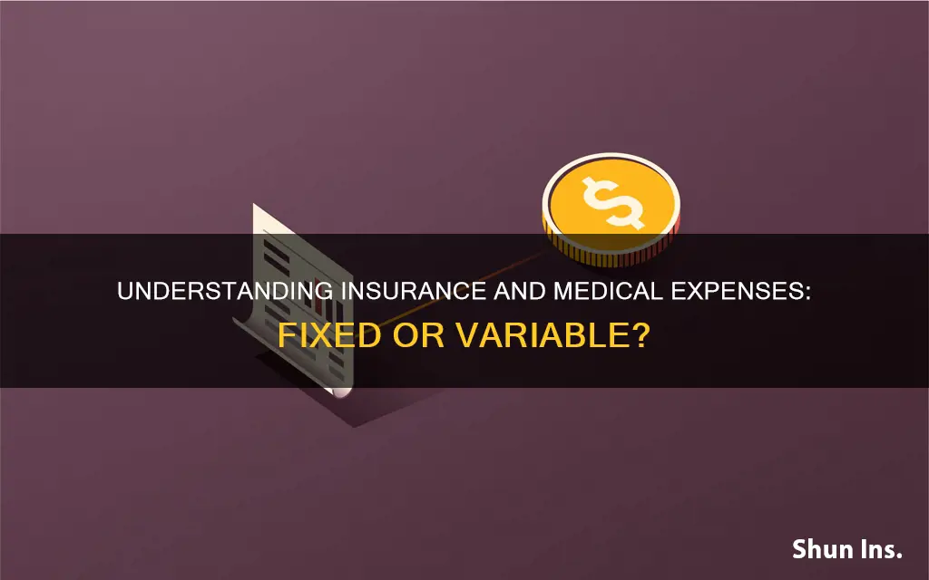 is insurance and medical a fixed or variable expense