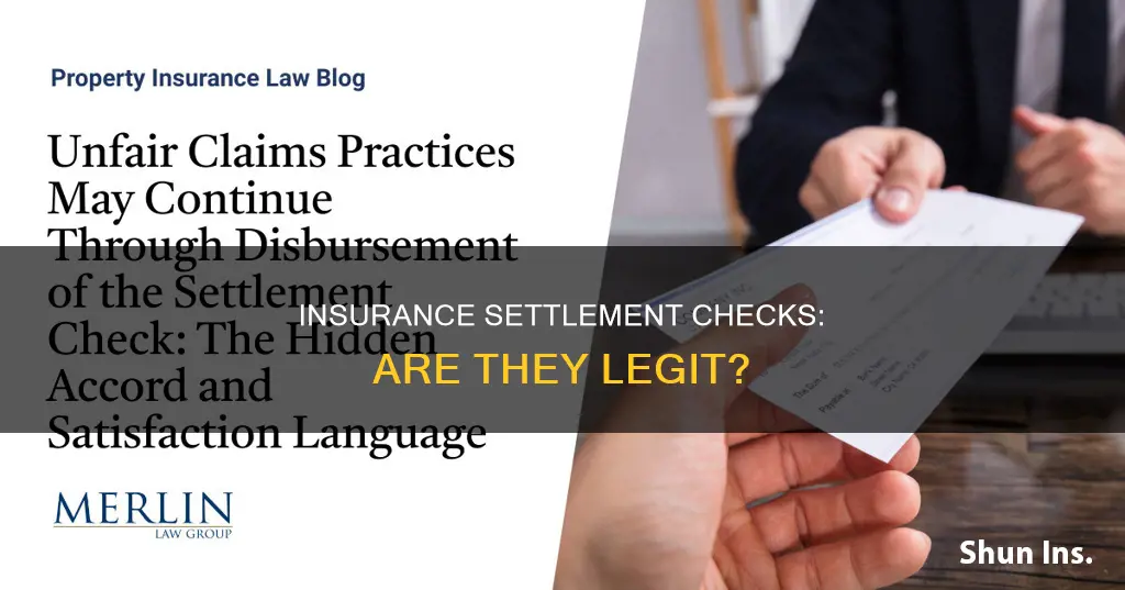 is insurance call settlement checks legit