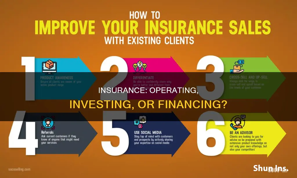 is insurance considered operating financing or investing activities