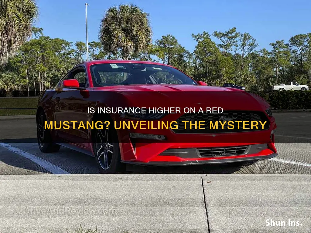 is insurance higher on red mustang