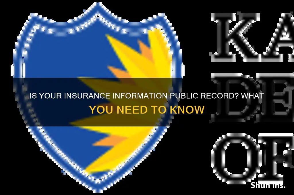 is insurance info public recrod