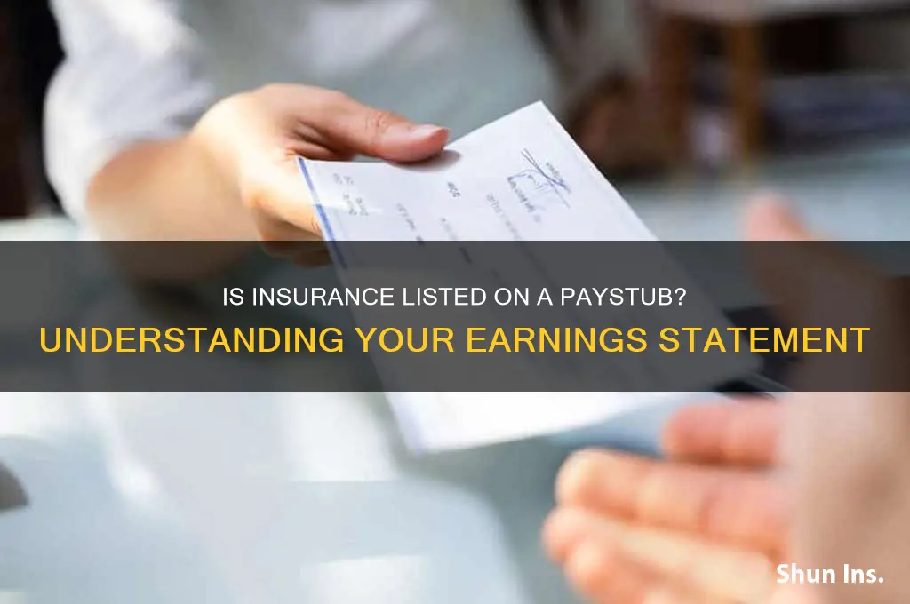 is insurance listed on a paystub