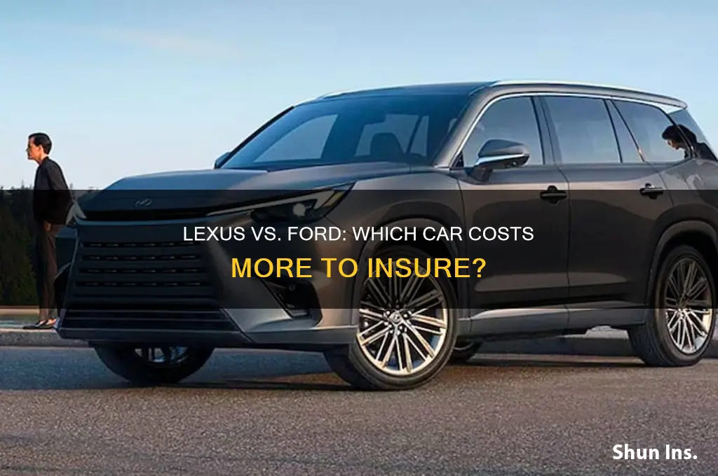 is insurance more on a lexus than a ford