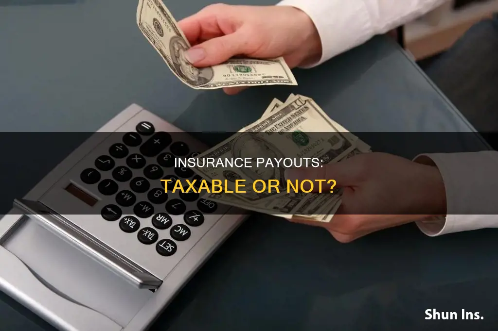 is insurance payout considered taxable income