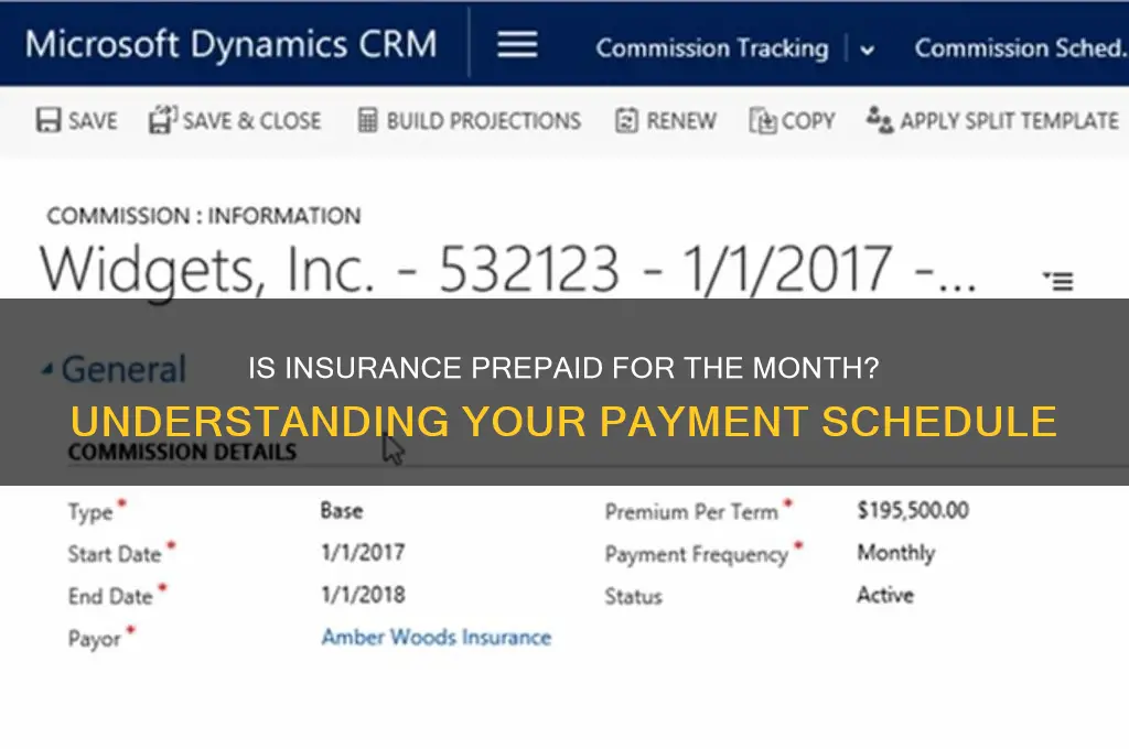 is insurance prepaid ofr the month