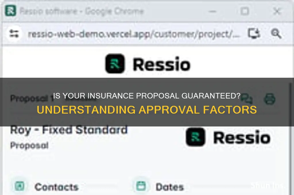 is insurance proposal guaranteed