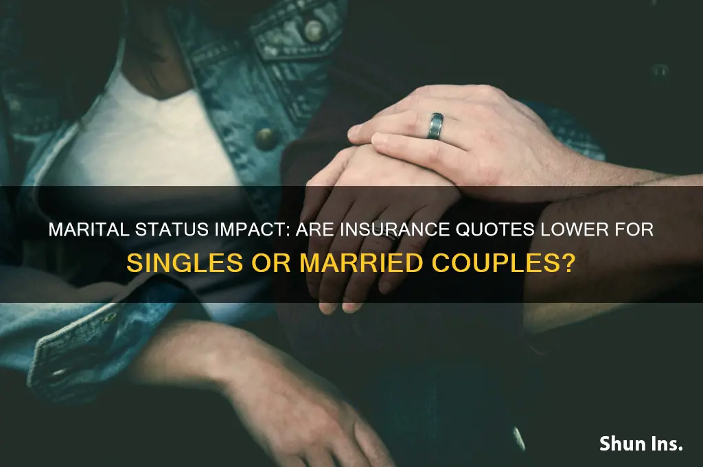 is insurance quotes lower single or married