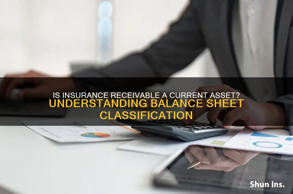 is insurance receivable a current asset