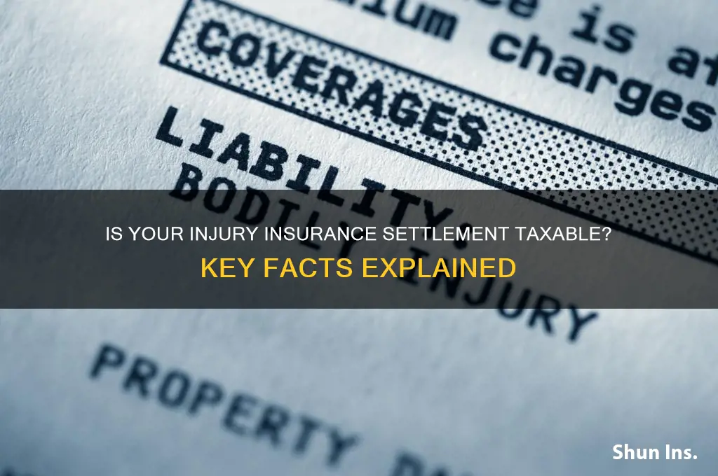 is insurance settlement for injury taxable