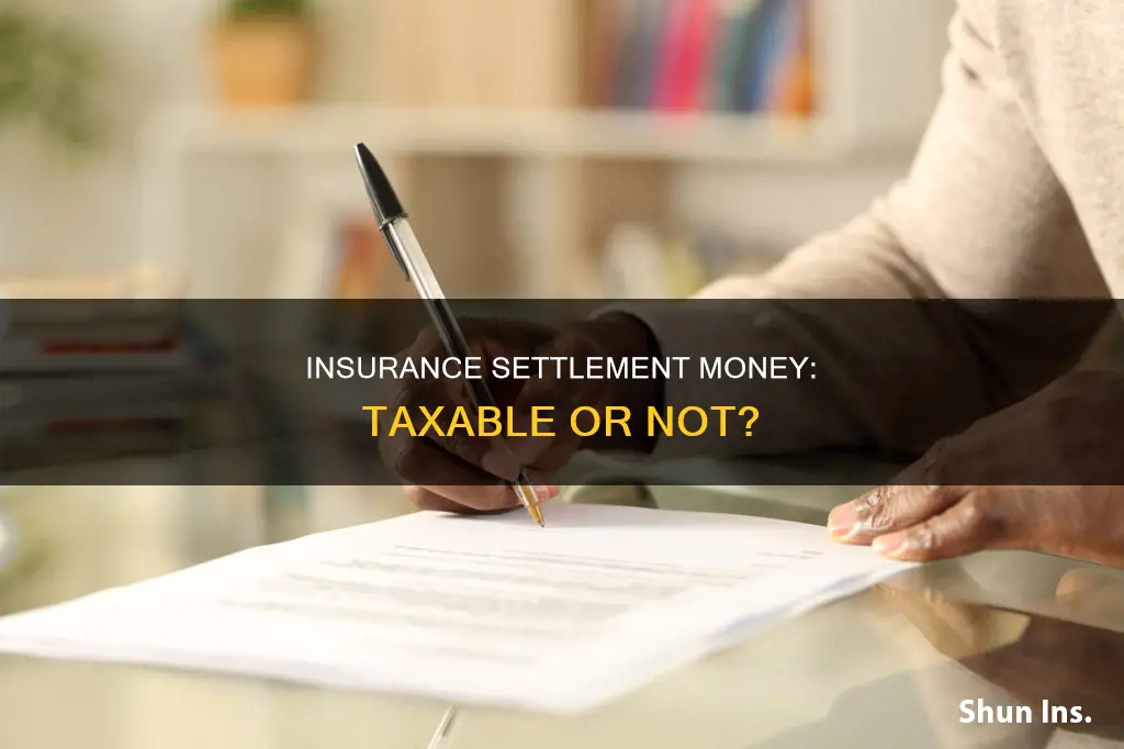 is insurance settlement money taxable