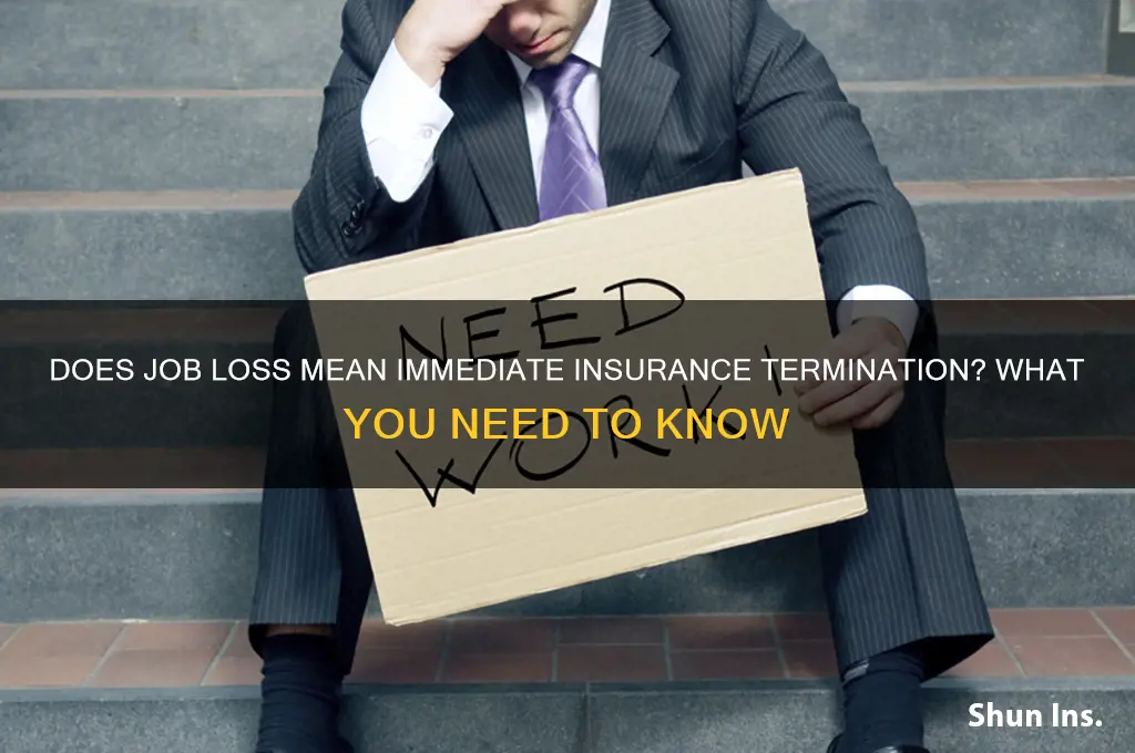 is insurance terminated immediately after employmeny