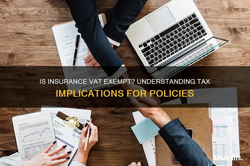 is insurance vat exempt