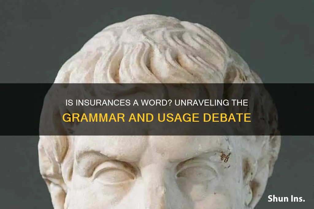 is insurances a word