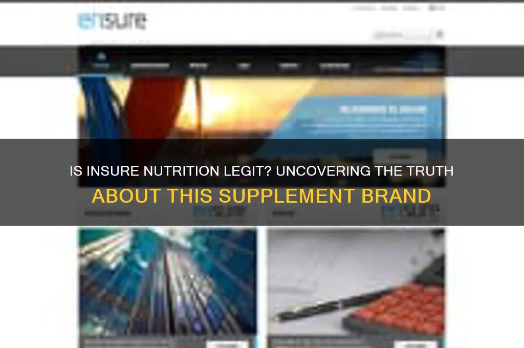 is insure nutrition legit
