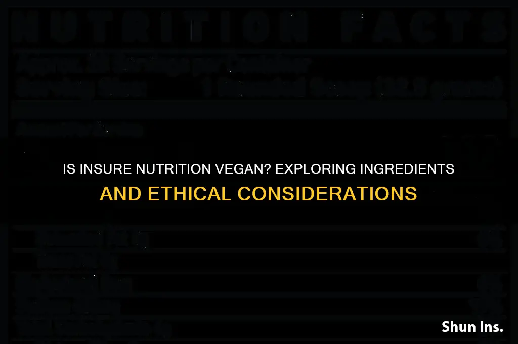 is insure nutrition vegan