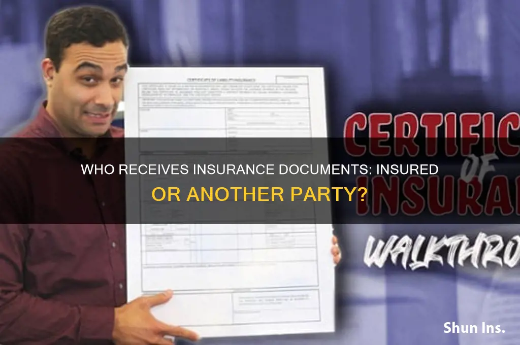 is insurence normally sent to the insured or the