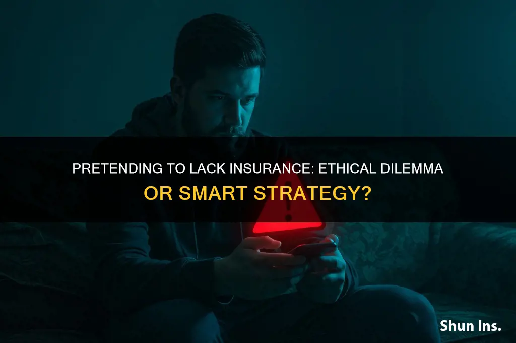 is it better to pretend to not have insurance