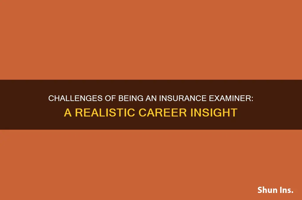 is it hard to be a insurance examiner