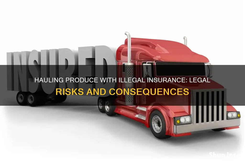 is it legal to haul produce with an illegale insurance