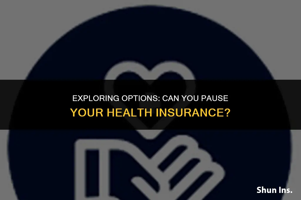 is it possible to put health insurance on hold