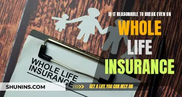 Whole Life Insurance: Breaking Even Reasonable?