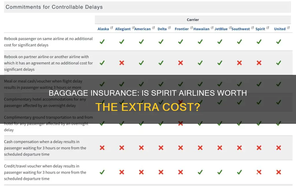 is it worth doing flight baggage insurance for spirit airlines
