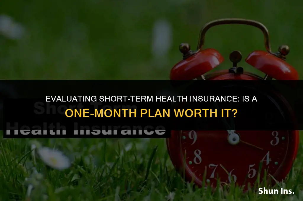 is it worth enrolling in health insurance fir one month