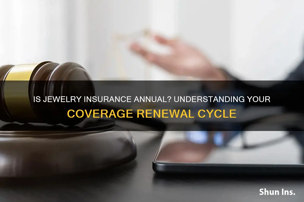 is jewelry insurance annual