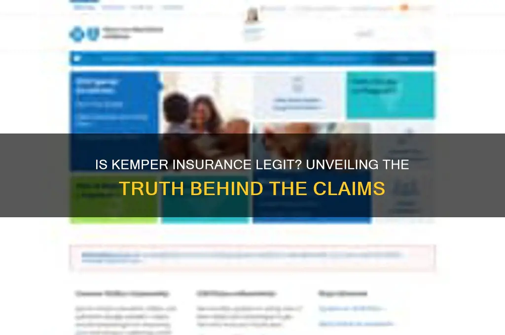 is kemper insurance legit