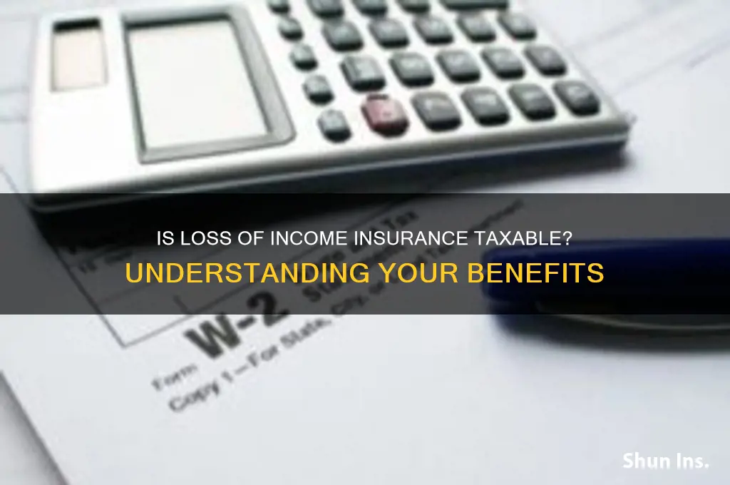 is loss of income insurance taxable
